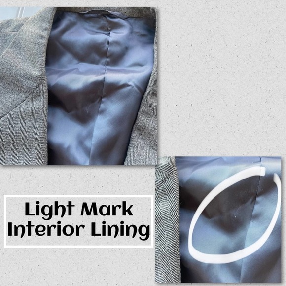 Hickey Freeman Suit Jacket Blazer Gray Size 48R Boardroom Herringbone Wool NWT - Picture 9 of 14